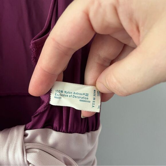 Vintage Purple Nightgown Nylon Sleeveless Maxi Size Medium - Picture 7 of 8